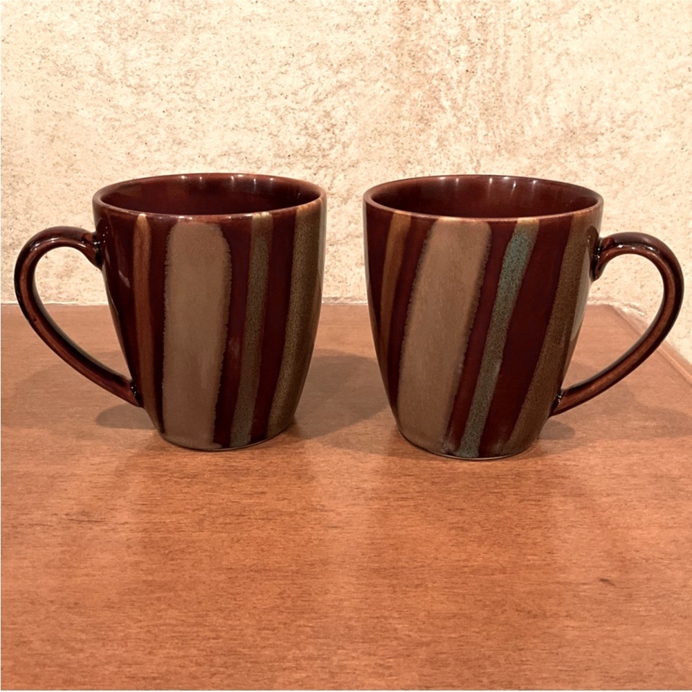 Sango Avanti Brown Mugs